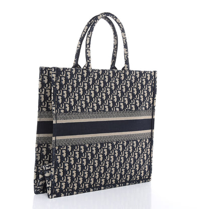 Christian Dior Oblique Book Tote Blue Multicolor 3 of 8