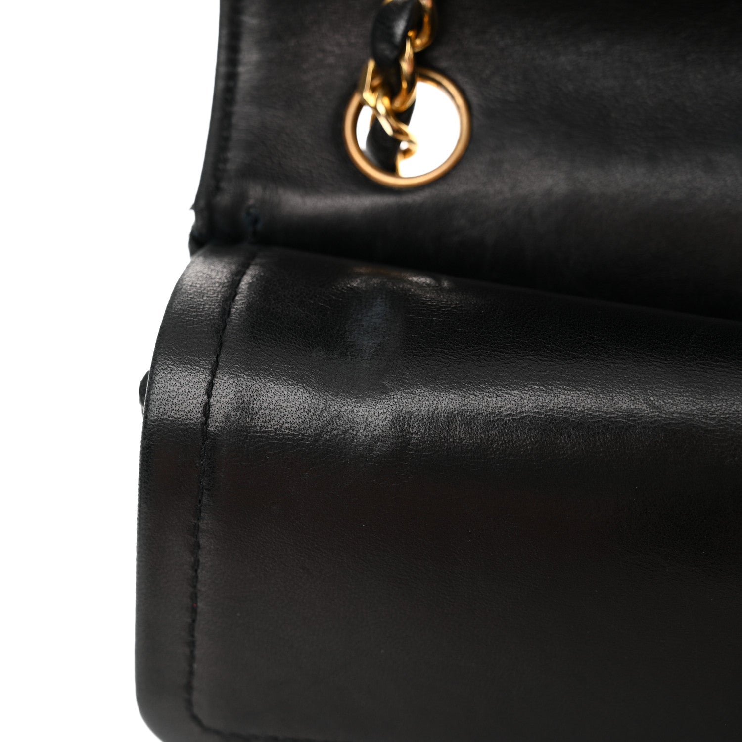 Chanel Lambskin Quilted Medium Double Flap Black 15 of 23