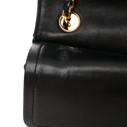 Chanel Lambskin Quilted Medium Double Flap Black 15 of 23