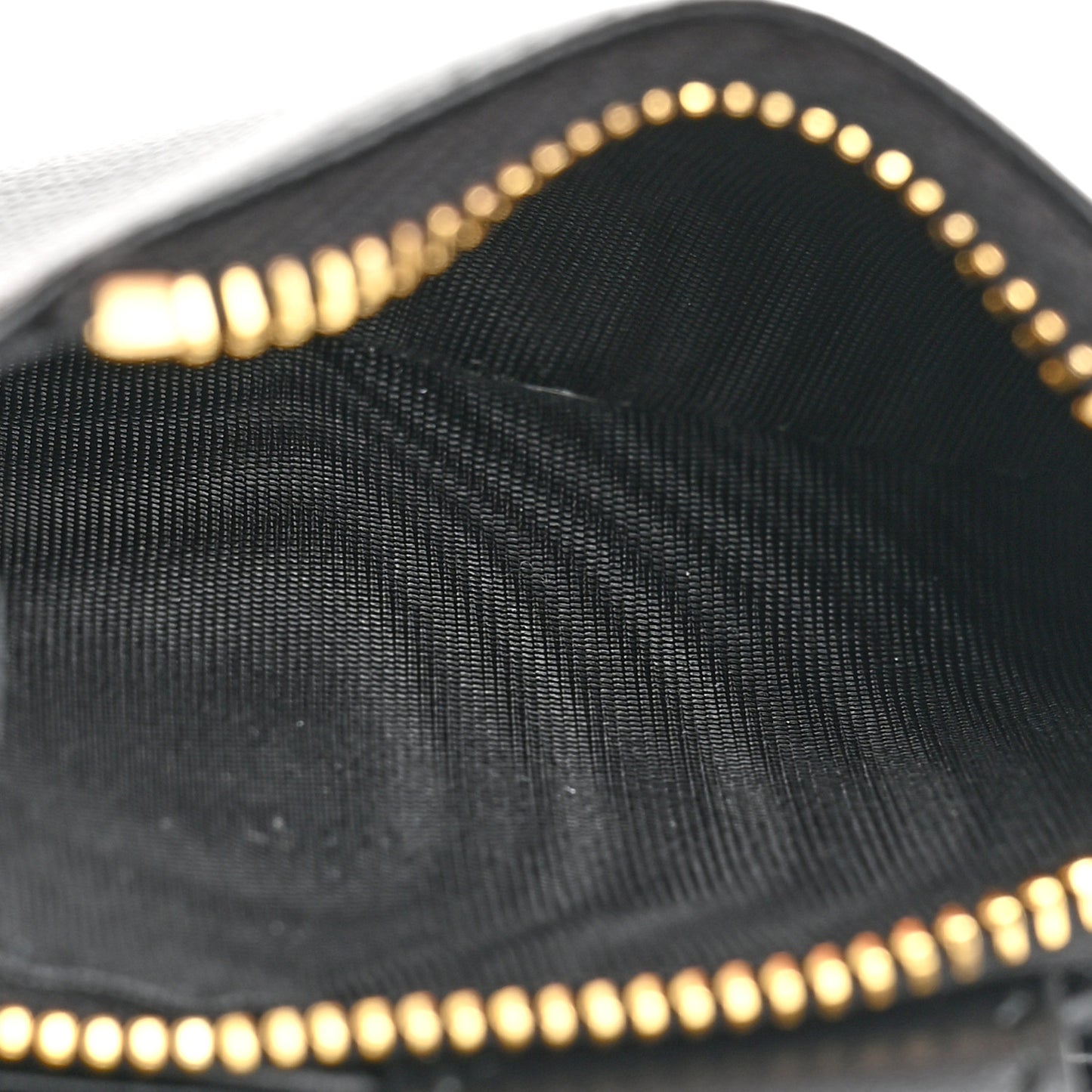 Saffiano Tab Small Triangle Compact Wallet Black