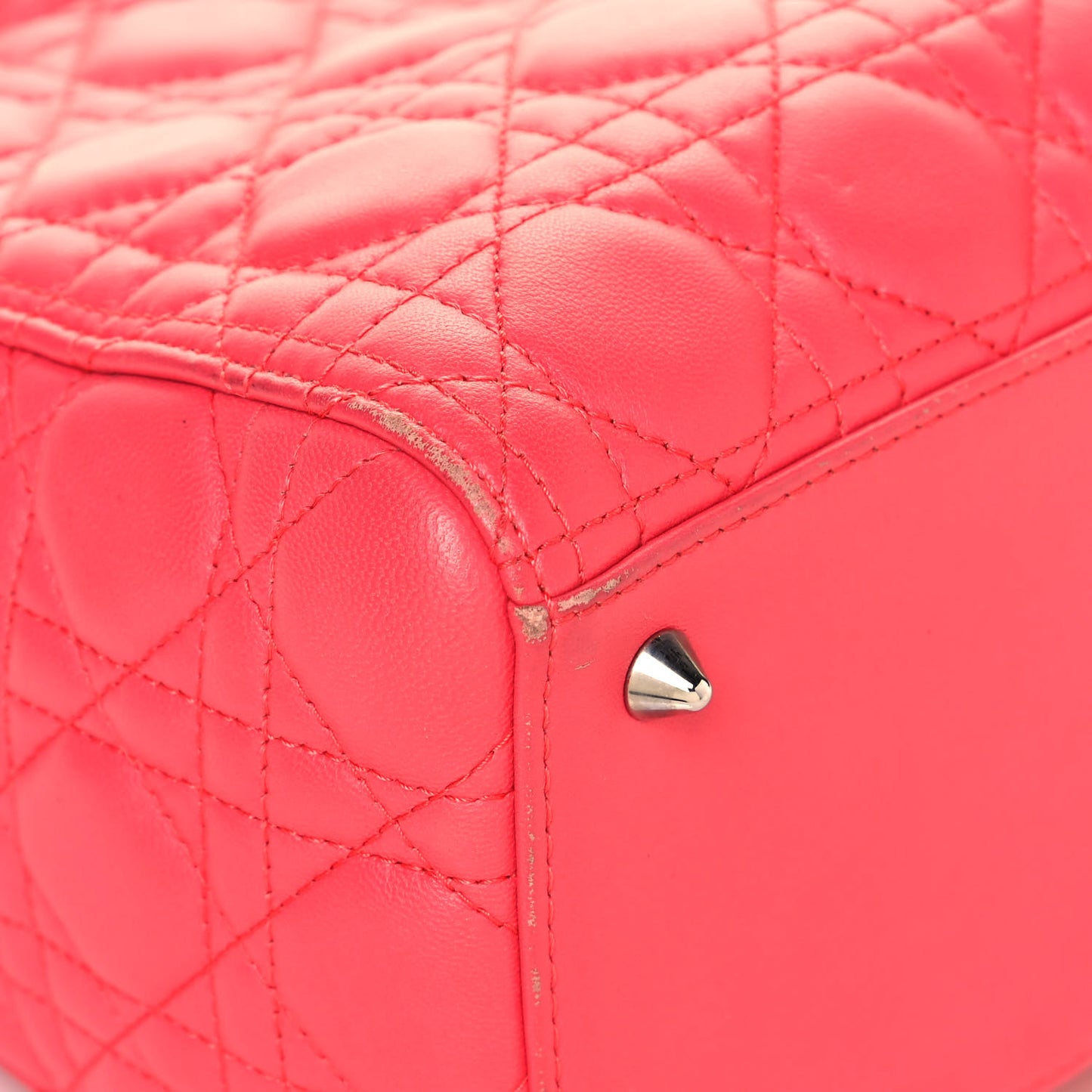 Lambskin Cannage Medium Lady Dior Pink