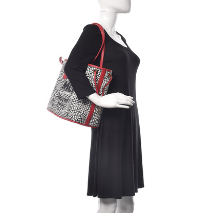 MCM Visetos Medium Liz Reversible Shopper Tote Ruby Red 3 of 14