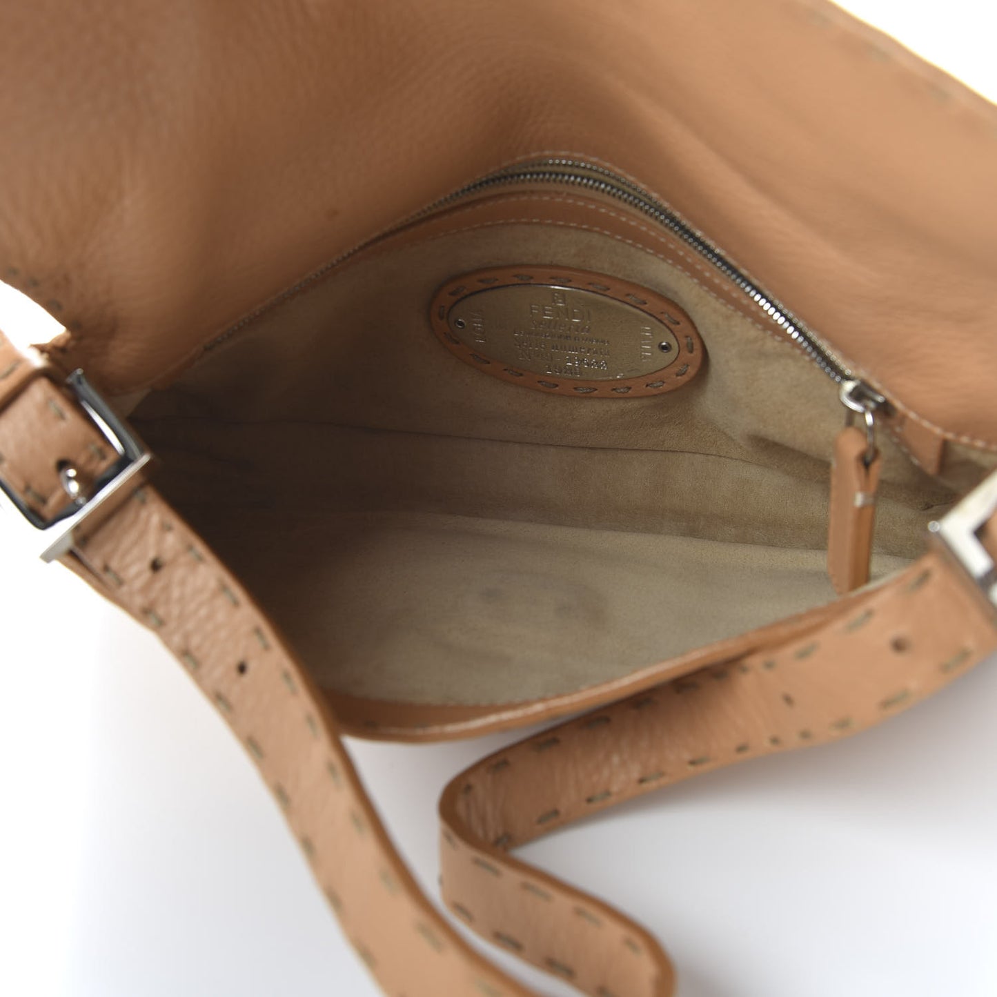 Calfskin Romano Selleria Baguette Beige