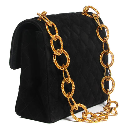 Chanel Suede Quilted Small Gripoix Flap Black 3 of 10
