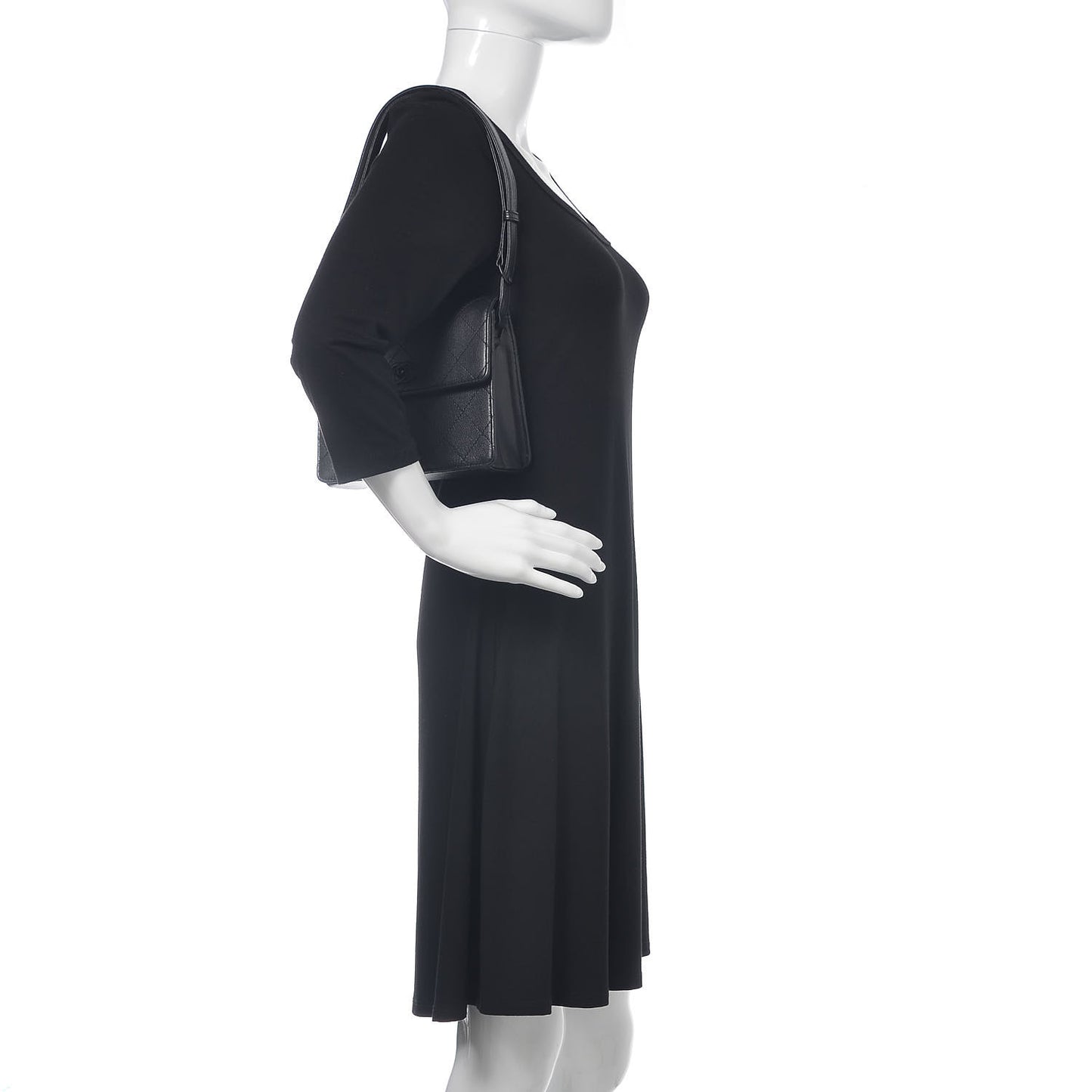 Caviar Diamond Stitched Square Flap So Black