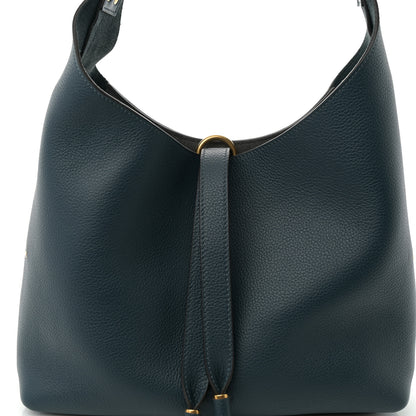Chloe Grained Calfskin Small Marcie Hobo Bag Tapestry Blue 7 of 9