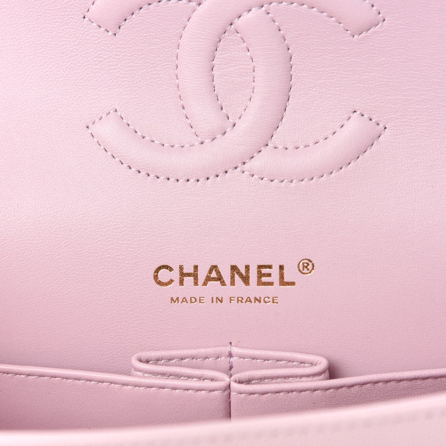 Caviar Quilted Medium Double Flap Light Pink