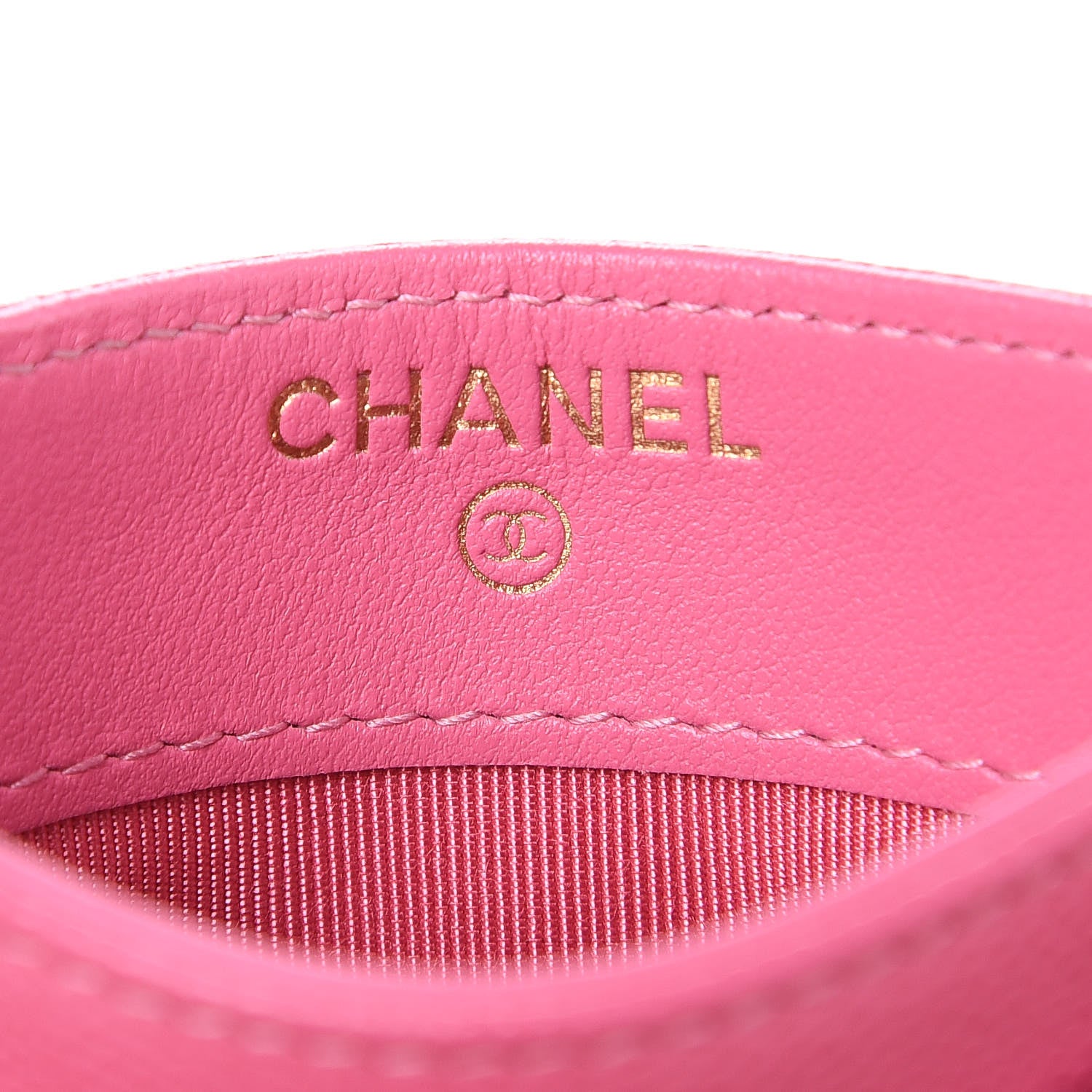 Chanel Caviar Quilted Card Holder Pink 6 of 8