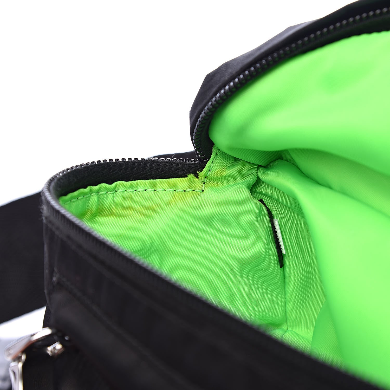 Prada Tessuto Nylon Belt Bag Black Verde 9 of 9