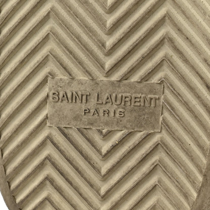 Saint Laurent Distressed Canvas Court Classic Sneakers 41 Panna 7 of 16
