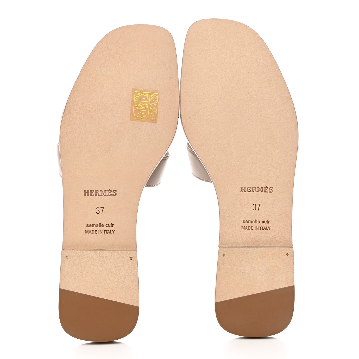 Box Calfskin Oran Sandals 37 Bois De Santal
