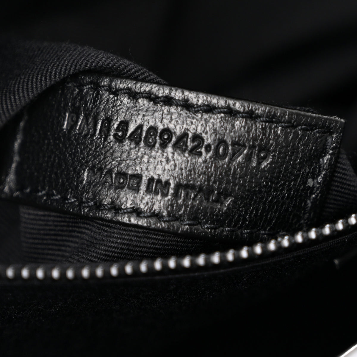 Saint Laurent Nubuck Crocodile Embossed Monogram Medium Niki Chain Satchel Black 7 of 10
