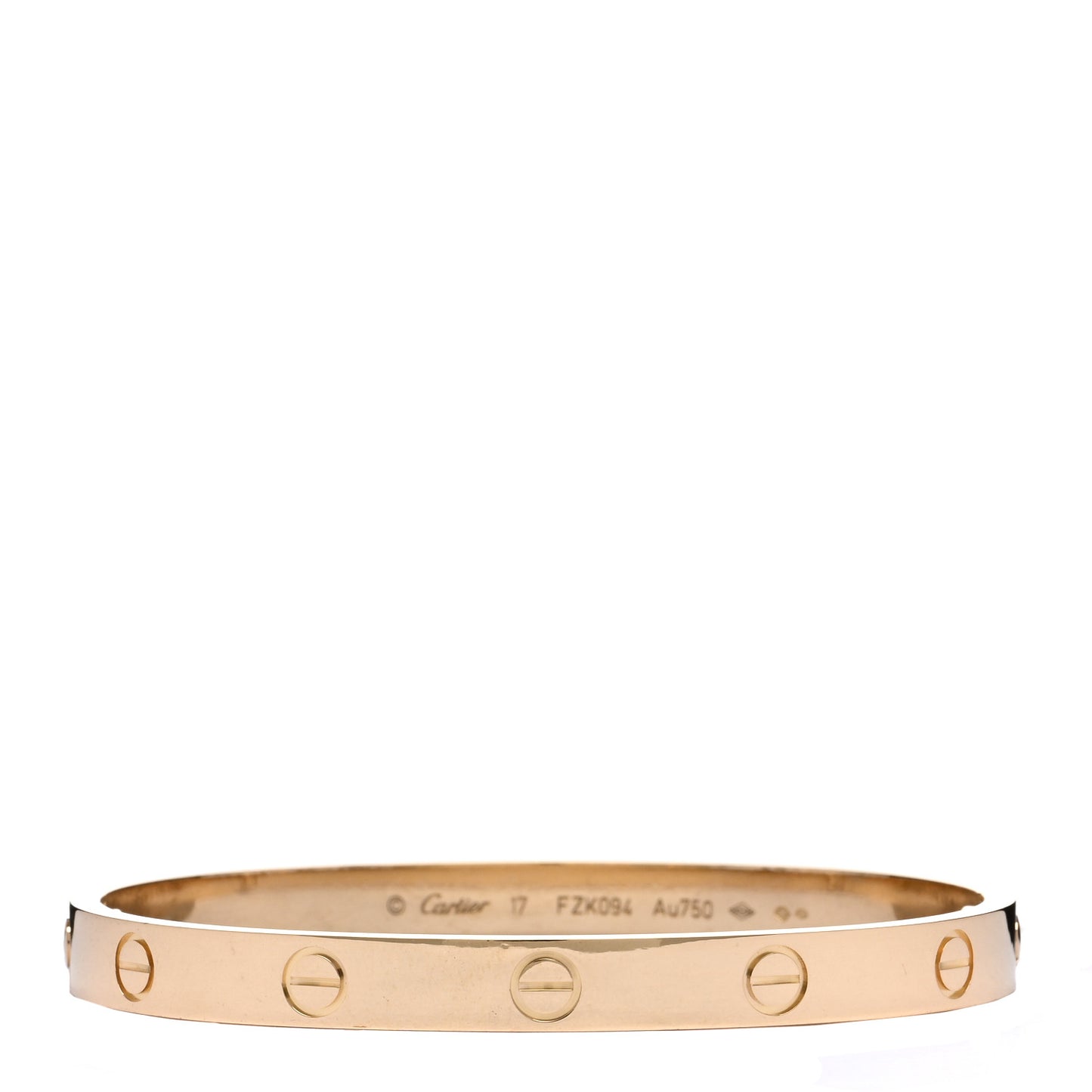 18K Yellow Gold LOVE Bracelet 17