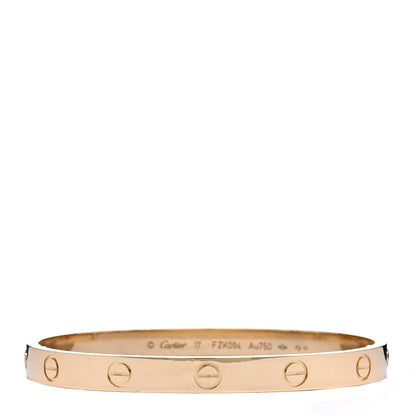 Cartier 18K Yellow Gold LOVE Bracelet 17 1 of 5