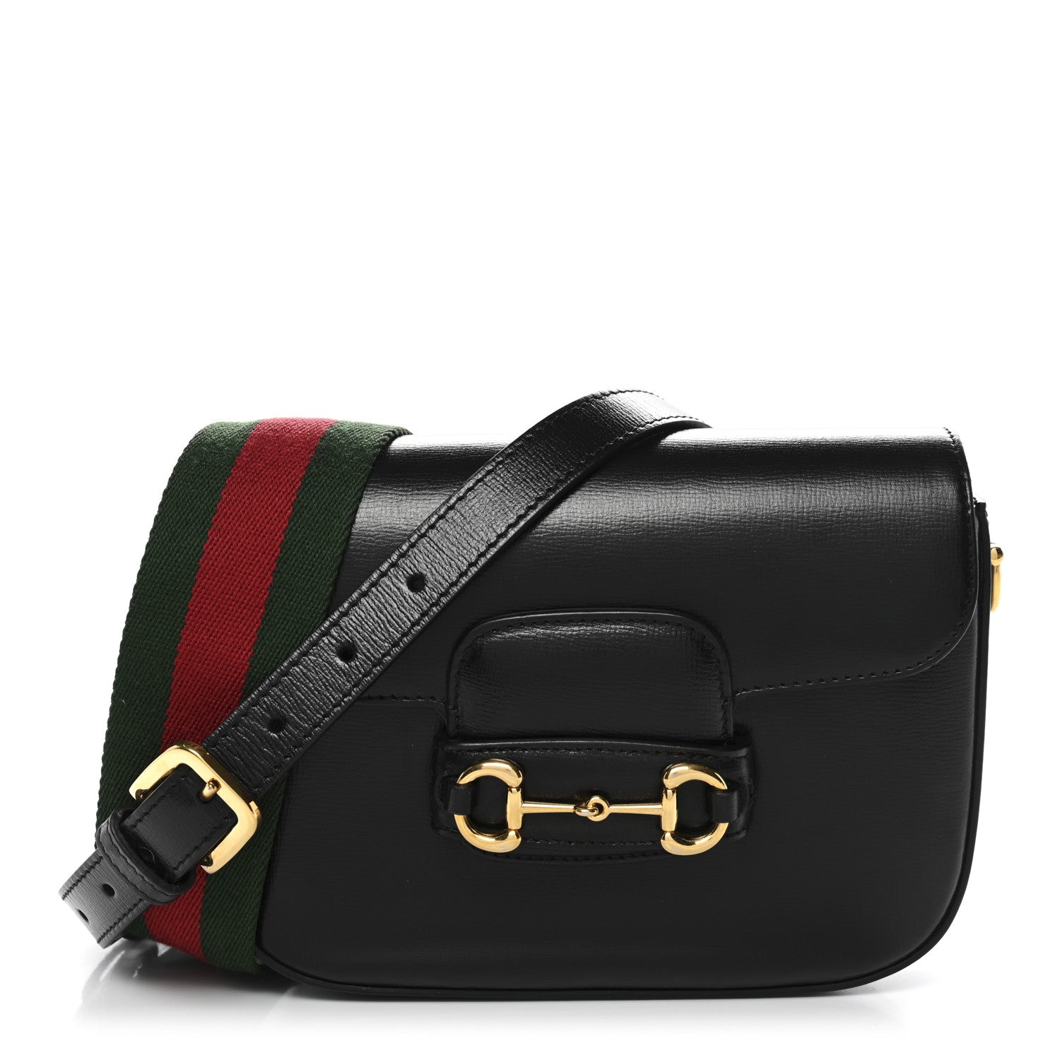 Gucci Azalea Calfskin Web Mini Horsebit 1955 Shoulder Bag Black 1 of 11
