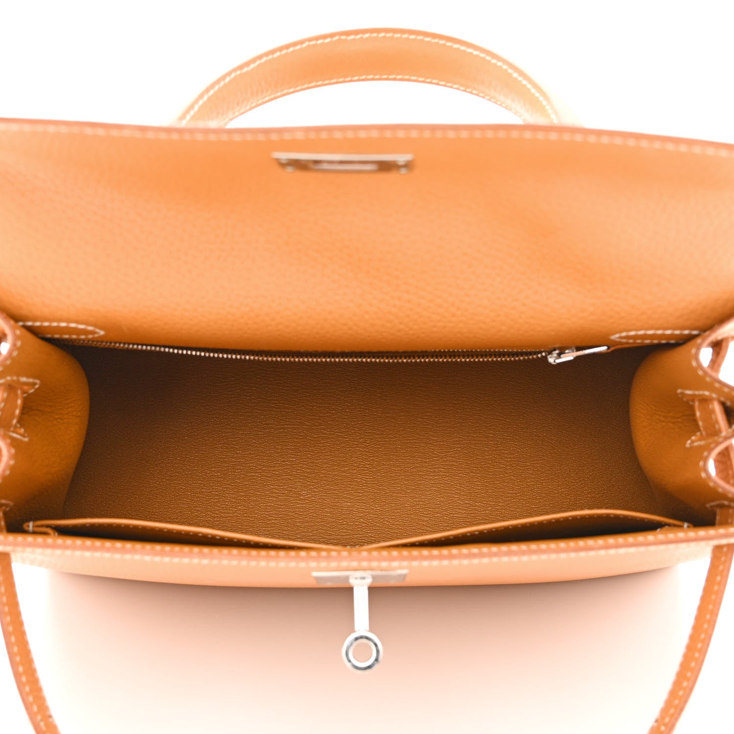 Hermes Vache Naturelle Grainee Kelly Sellier 28 Naturel Sable 5 of 12