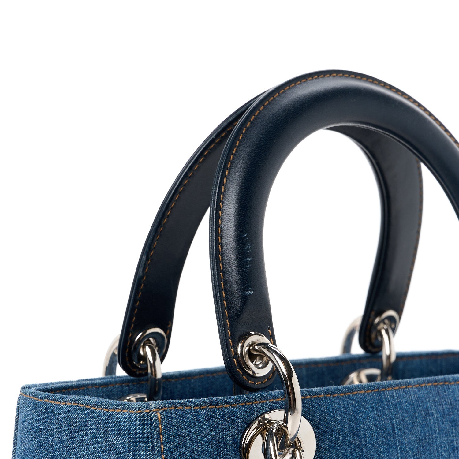 Christian Dior Denim Crystal Medium Lady Dior Blue 11 of 11