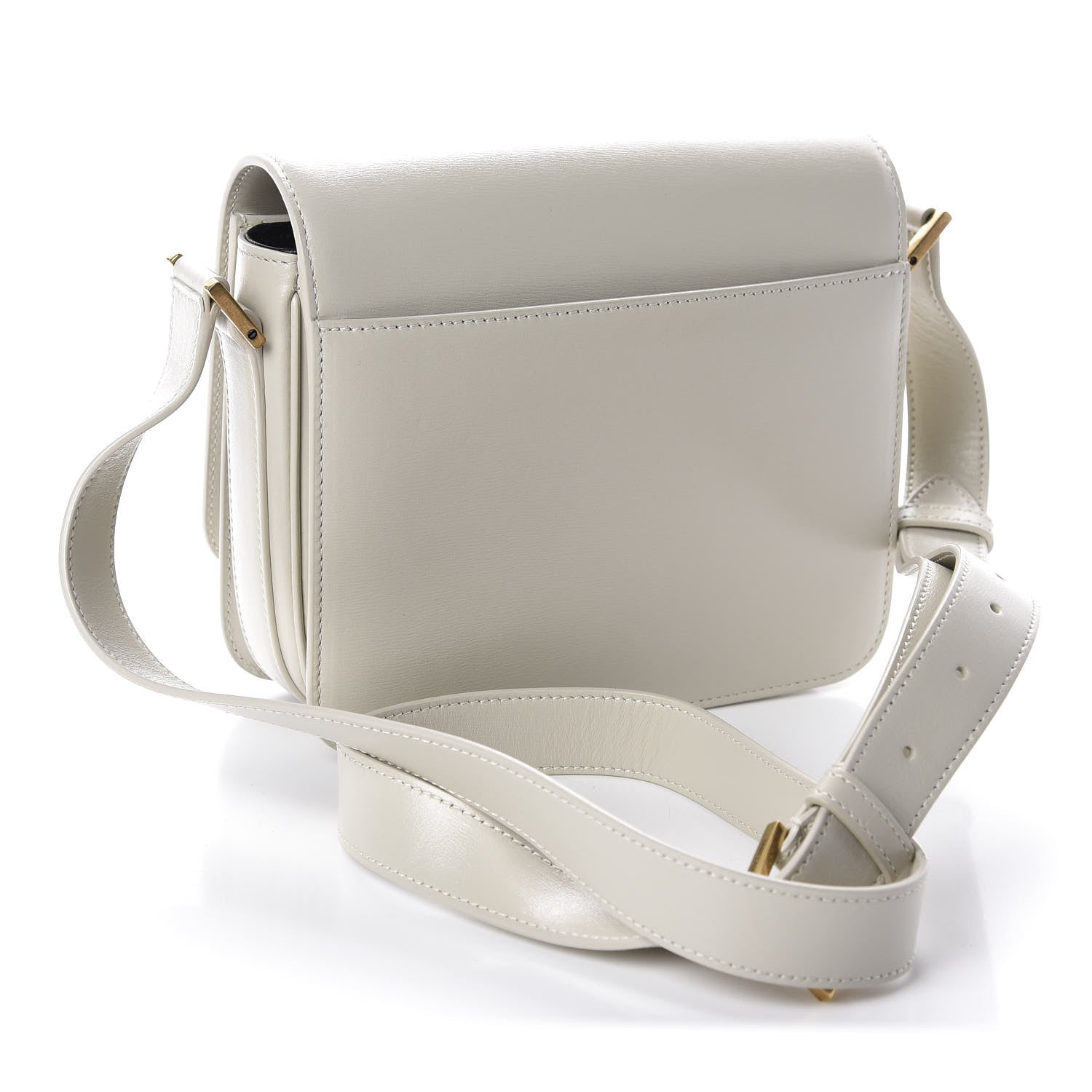 Saint Laurent Calfskin Le 61 Shoulder Bag White 3 of 10