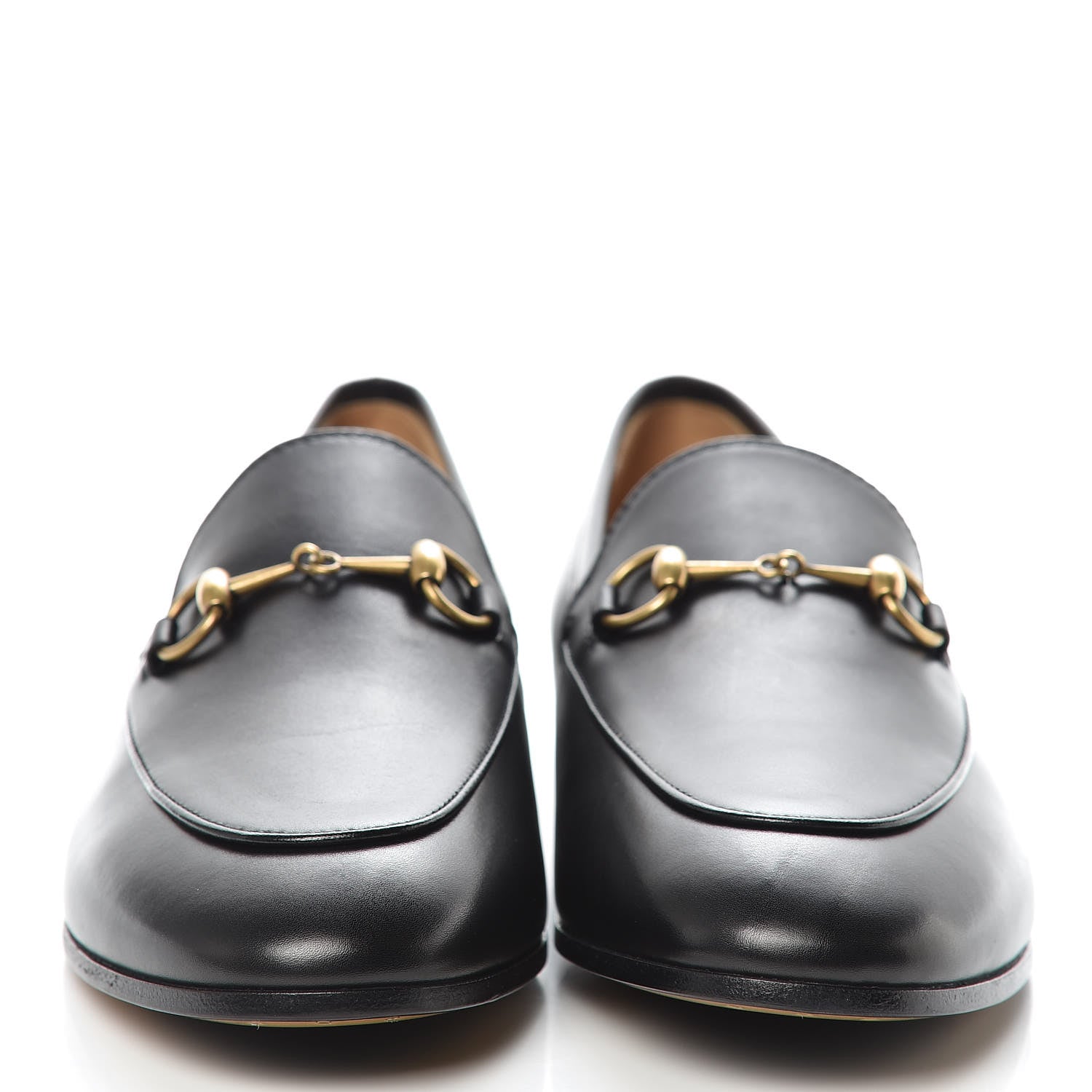 Gucci Calfskin Womens Jordaan Loafers 38.5 Black 2 of 9