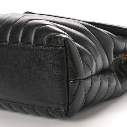 Saint Laurent SAINT LAURENT Calfskin Y Quilted Monogram Medium Loulou Chain Satchel Black 11 of 13
