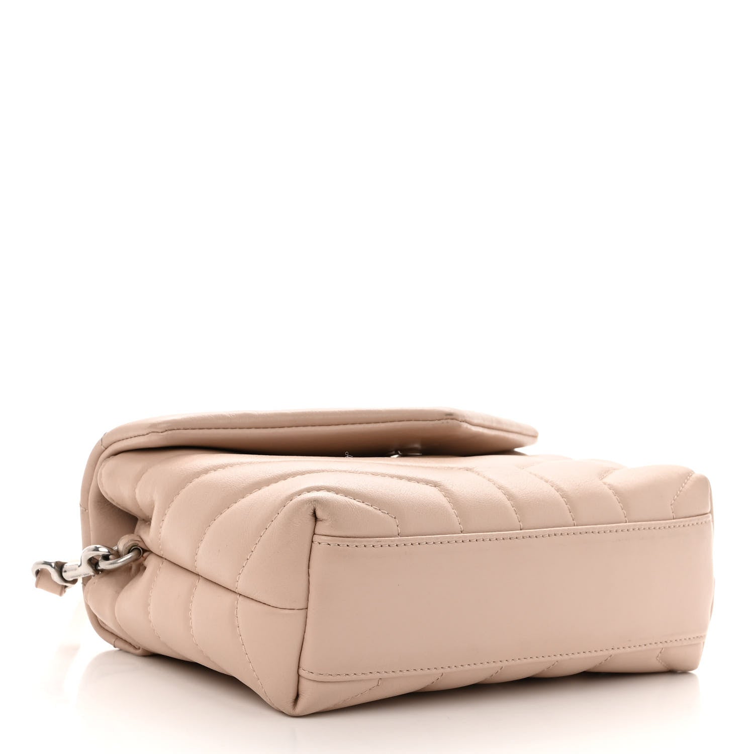 Saint Laurent Calfskin Y Quilted Monogram Toy Loulou Crossbody Bag Marble Pink 4 of 10