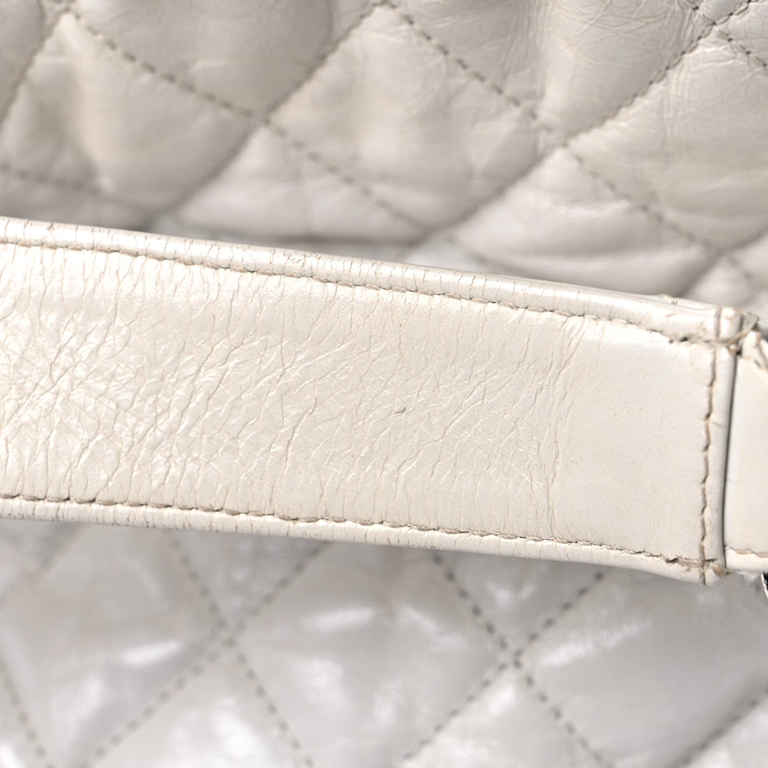 Chanel Glazed Calfskin Quilted Large Chain Me Hobo Dark White 20 of 21