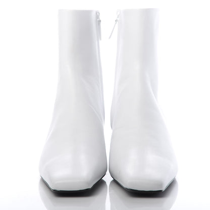 Balenciaga Shiny Sheepskin Typo Ankle Booties 39 White 2 of 11