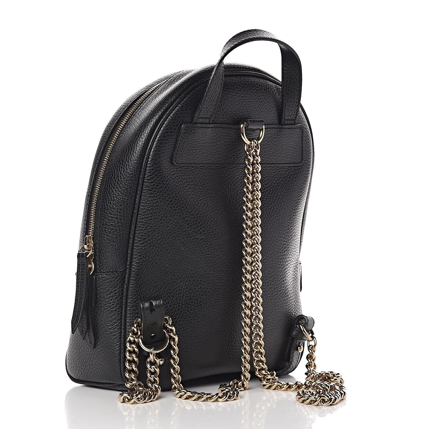 Gucci Pebbled Calfskin Soho Chain Backpack Black 3 of 13