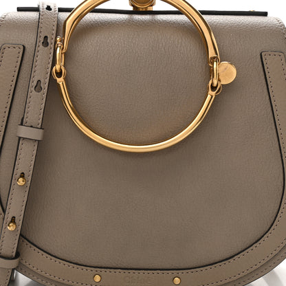 Chloe Calfskin Suede Medium Nile Bracelet Bag Motty Grey 8 of 13