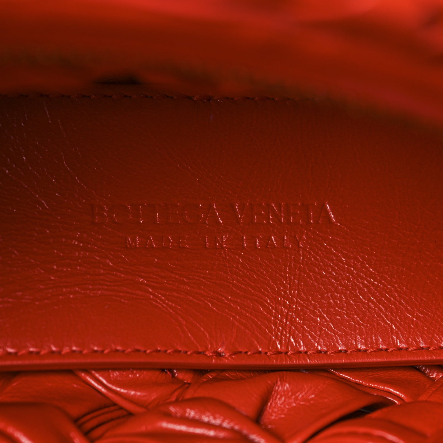 Calfskin Intrecciato Kalimero Cha-Cha Clutch Red