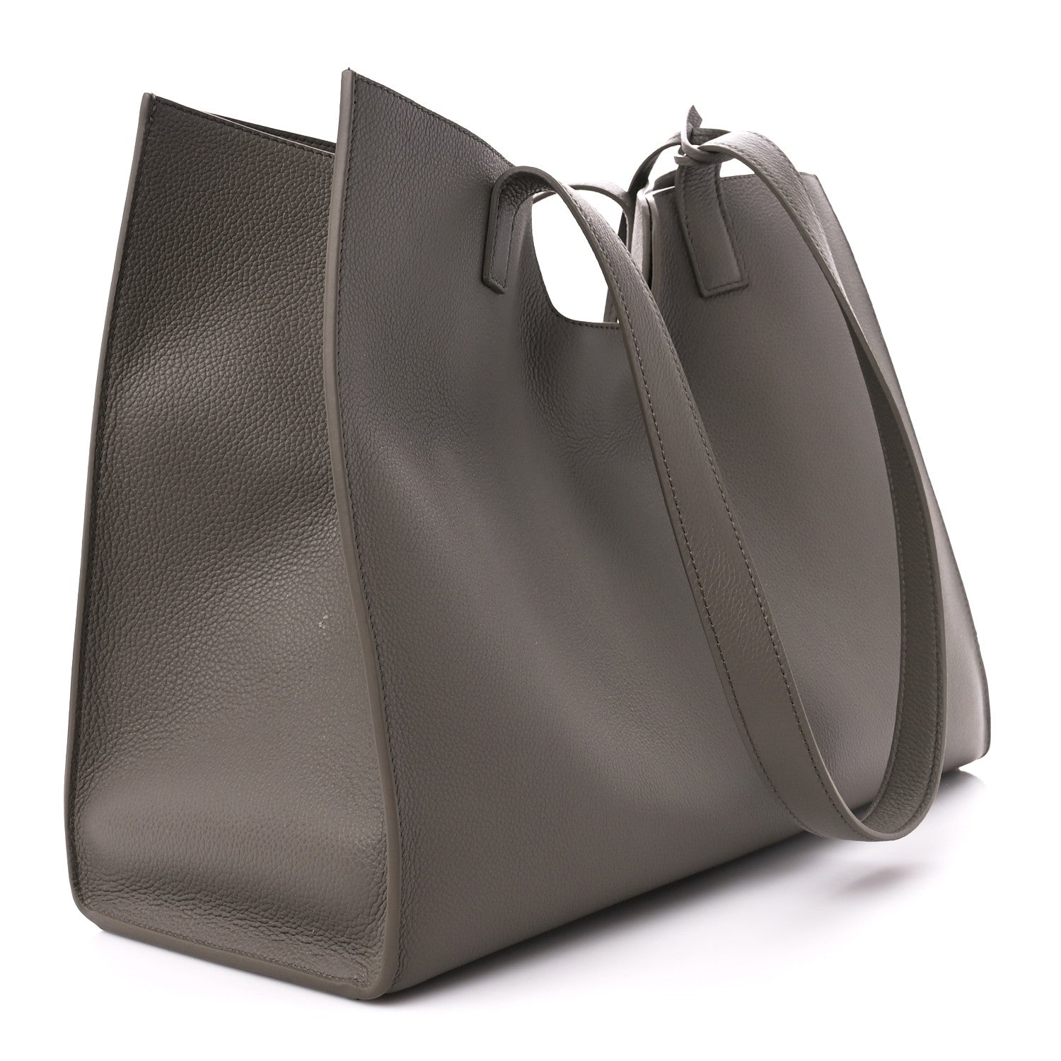 Celine Grained Calfskin Cabas 16 Bag Smokey Taupe 3 of 9