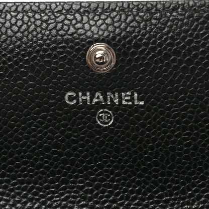 Chanel Caviar Quilted Large Gusset Flap Wallet Black 6 of 9