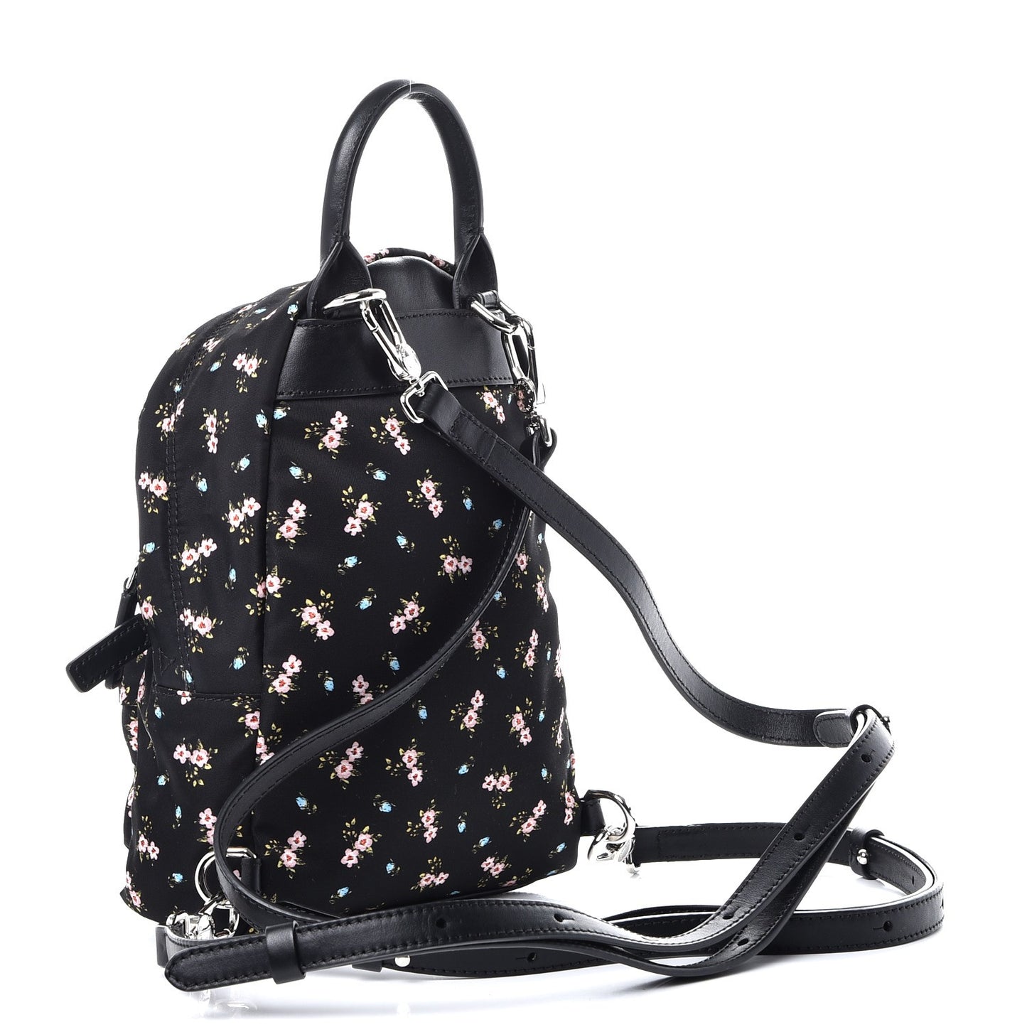 Tech Twill Nylon Hibiscus Print Nano Backpack Multicolor