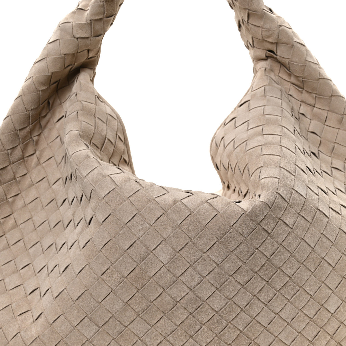 Suede Intrecciato Large Hop Ecru