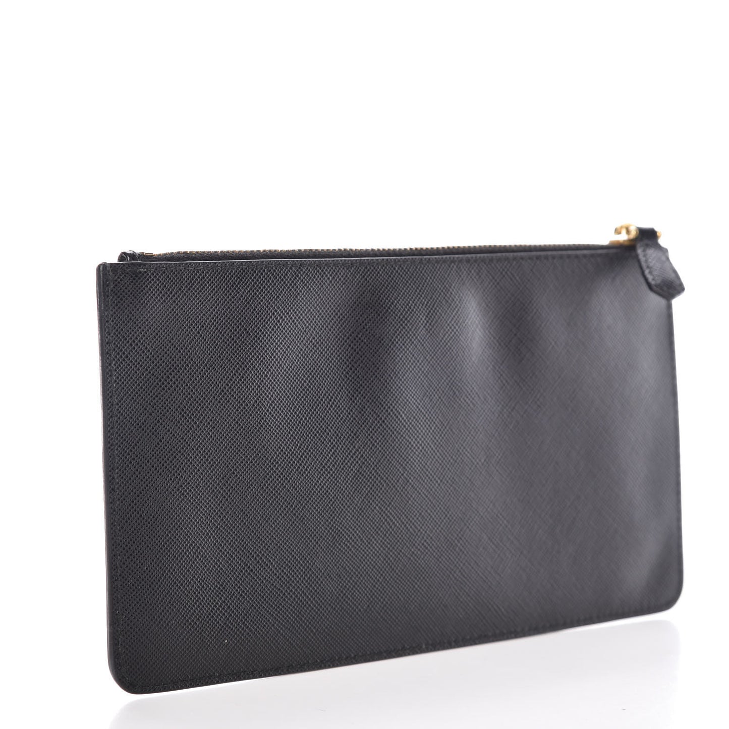 Saffiano Zip Pouch Black