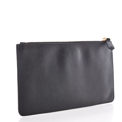 Prada Saffiano Zip Pouch Black 3 of 7