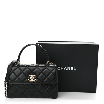 Chanel Lambskin Quilted Small Trendy CC Dual Handle Flap Bag Black 12 of 12