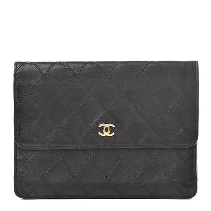 Chanel Lambskin Diamond Stitch Compact Pouch Black 1 of 13