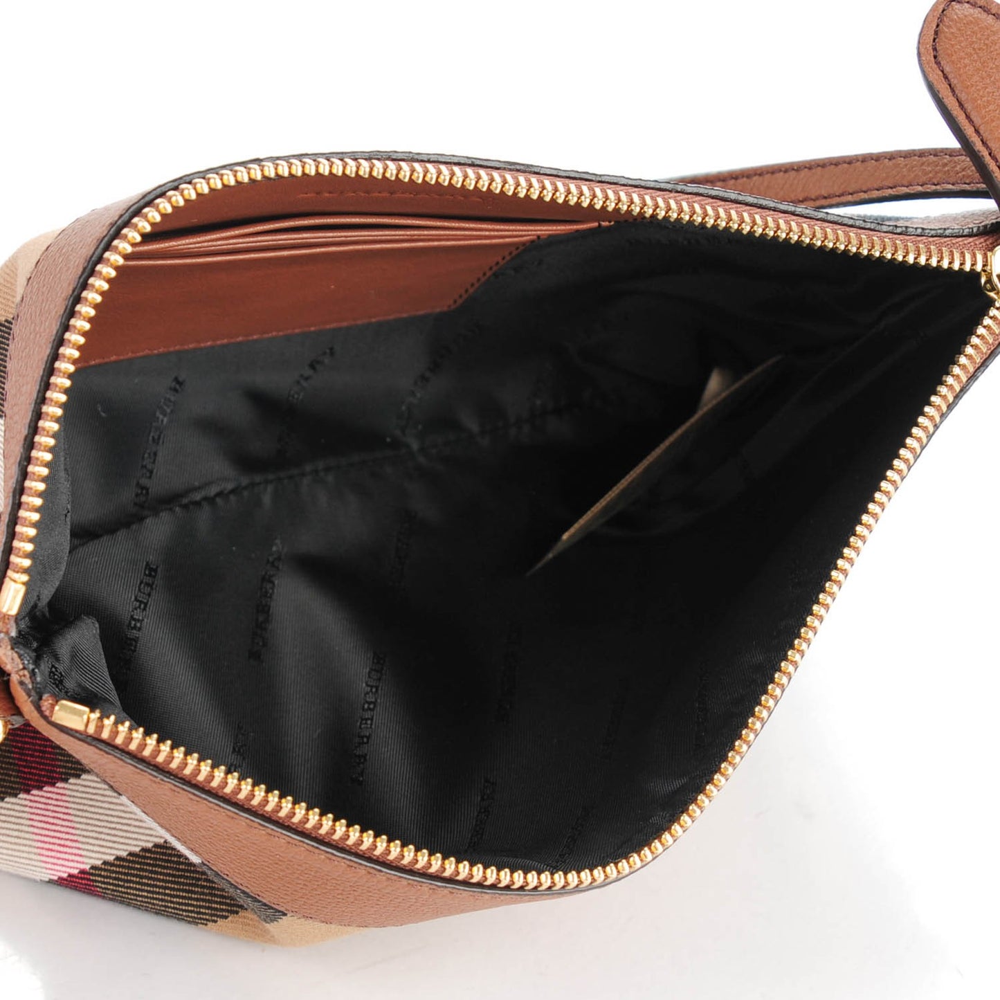 House Check Derby Peyton Crossbody Clutch Bag Tan