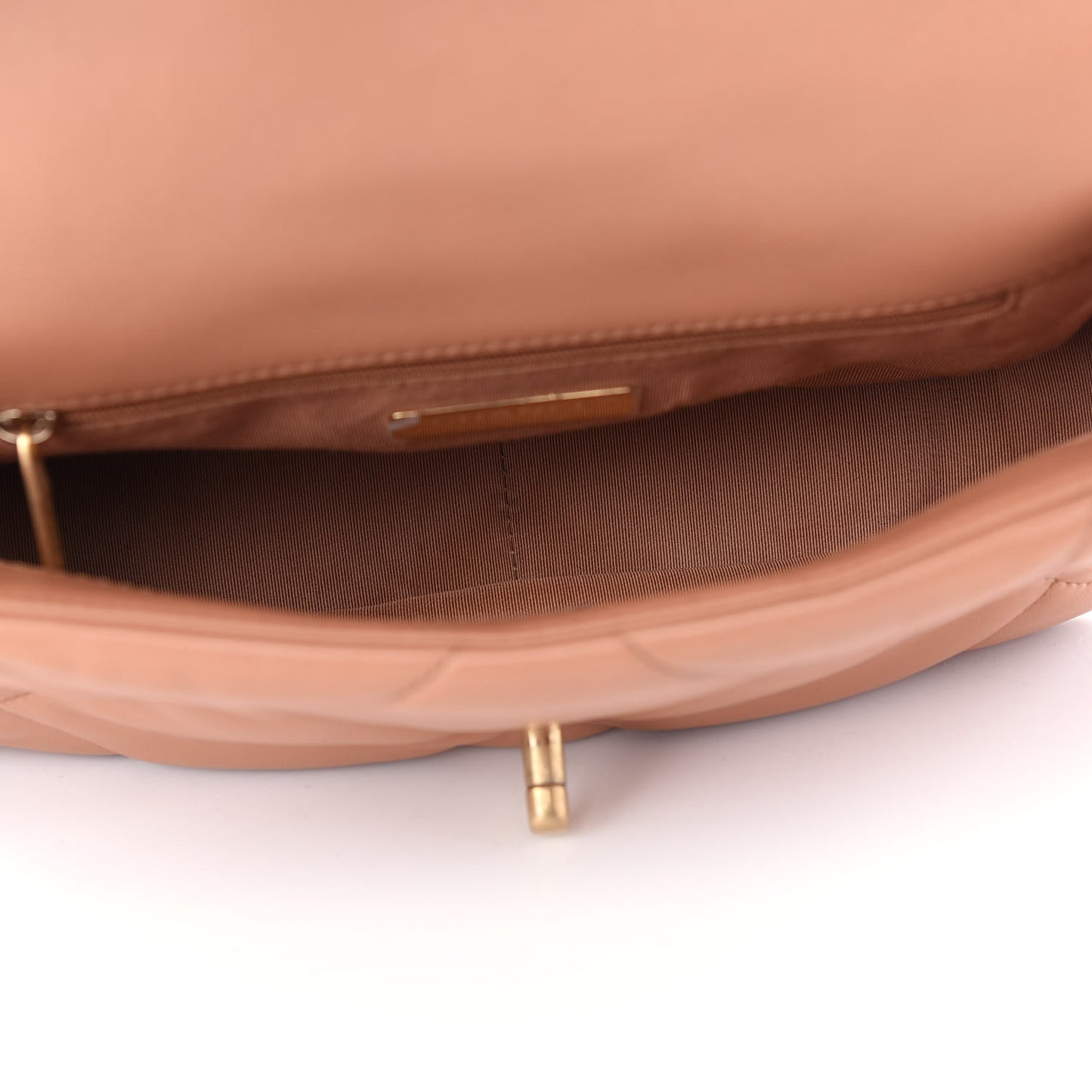 Lambskin Quilted Medium Chanel 19 Flap Brown