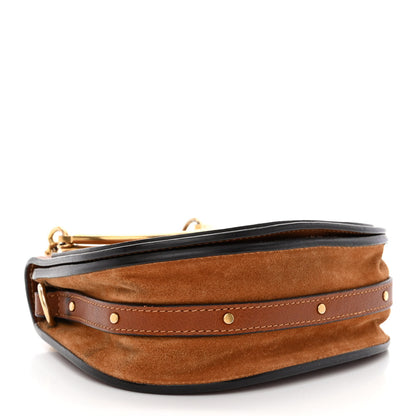 Chloe Calfskin Suede Small Nile Bracelet Bag Caramel 4 of 13