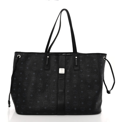 MCM Visetos Large Liz Reversible Shopper Tote Black 3 of 16