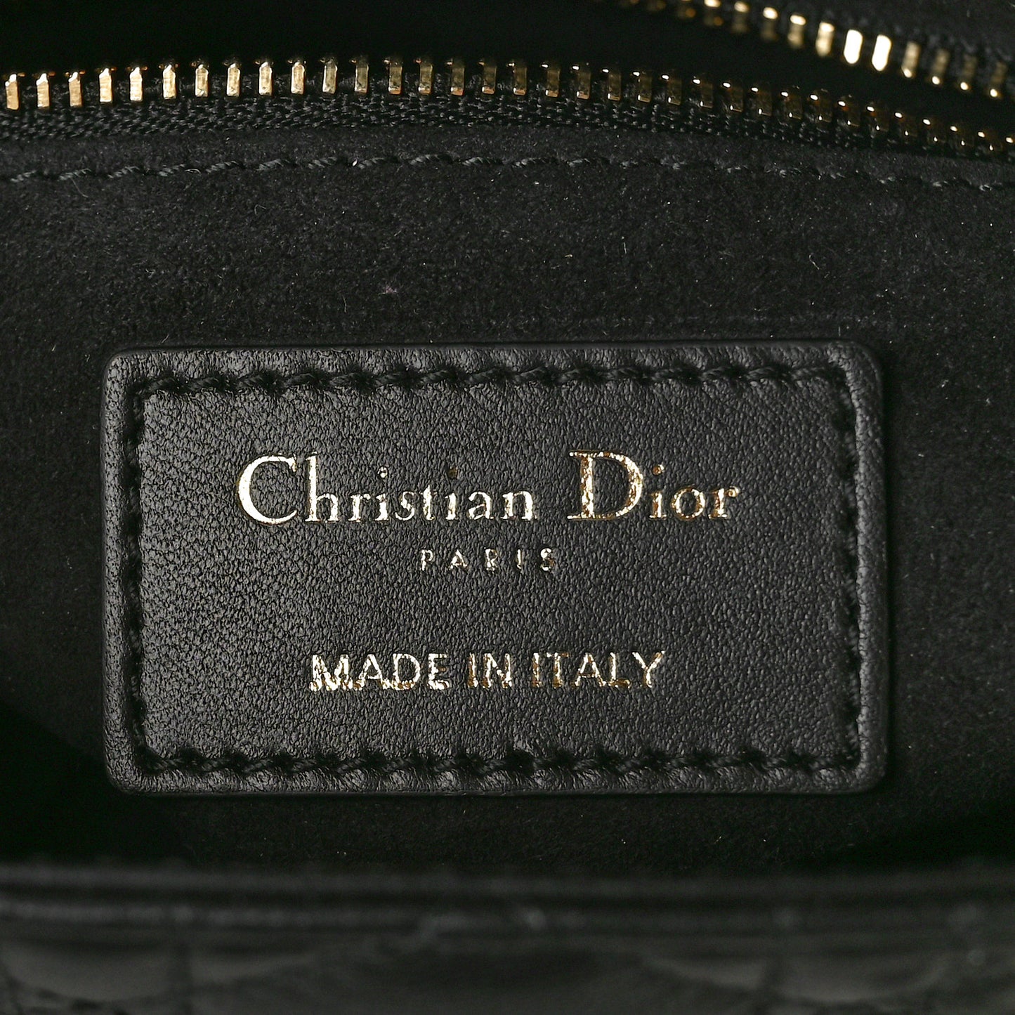 Lambskin Cannage Mini Lady Dior Black