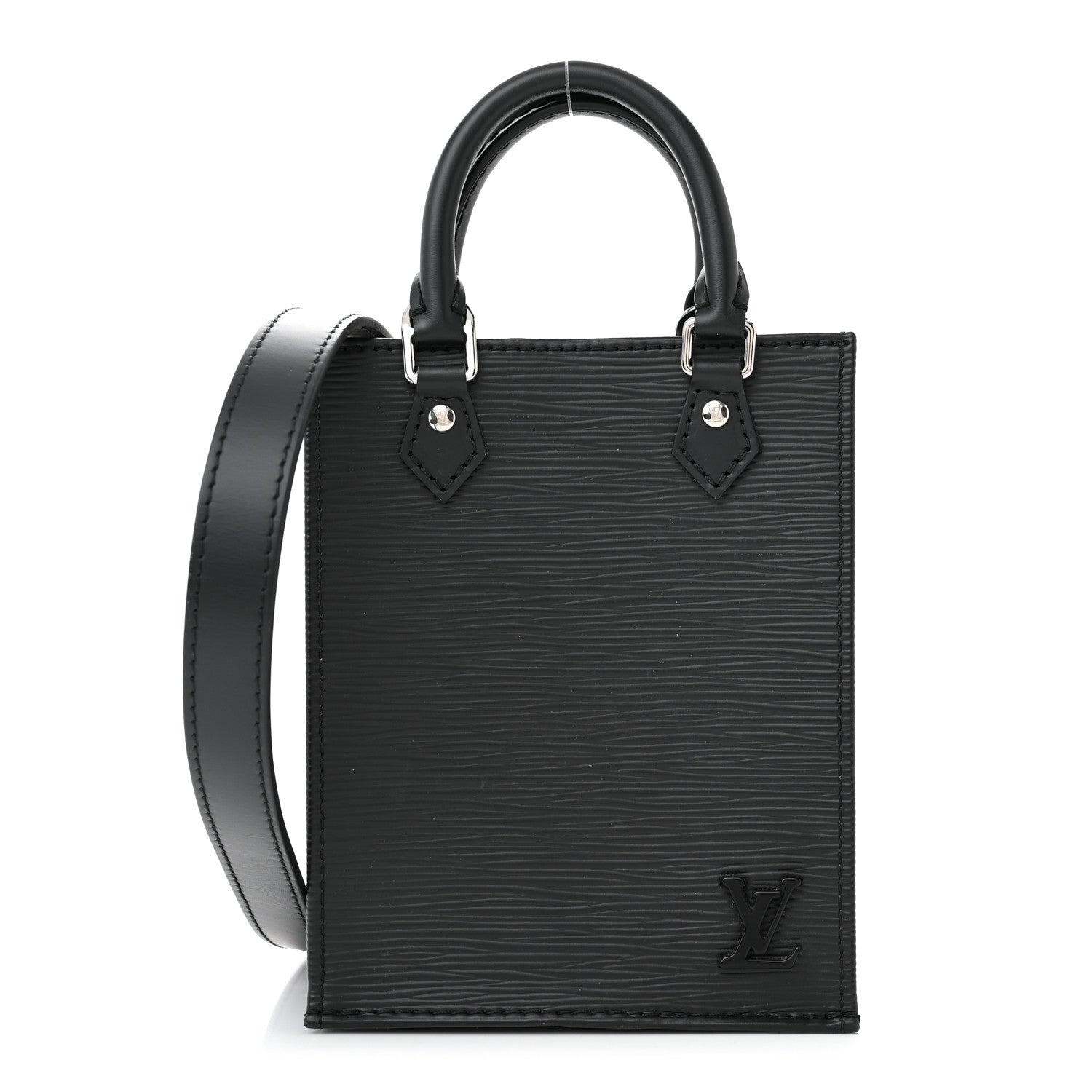 Louis Vuitton Epi Petit Sac Plat Black 1 of 9
