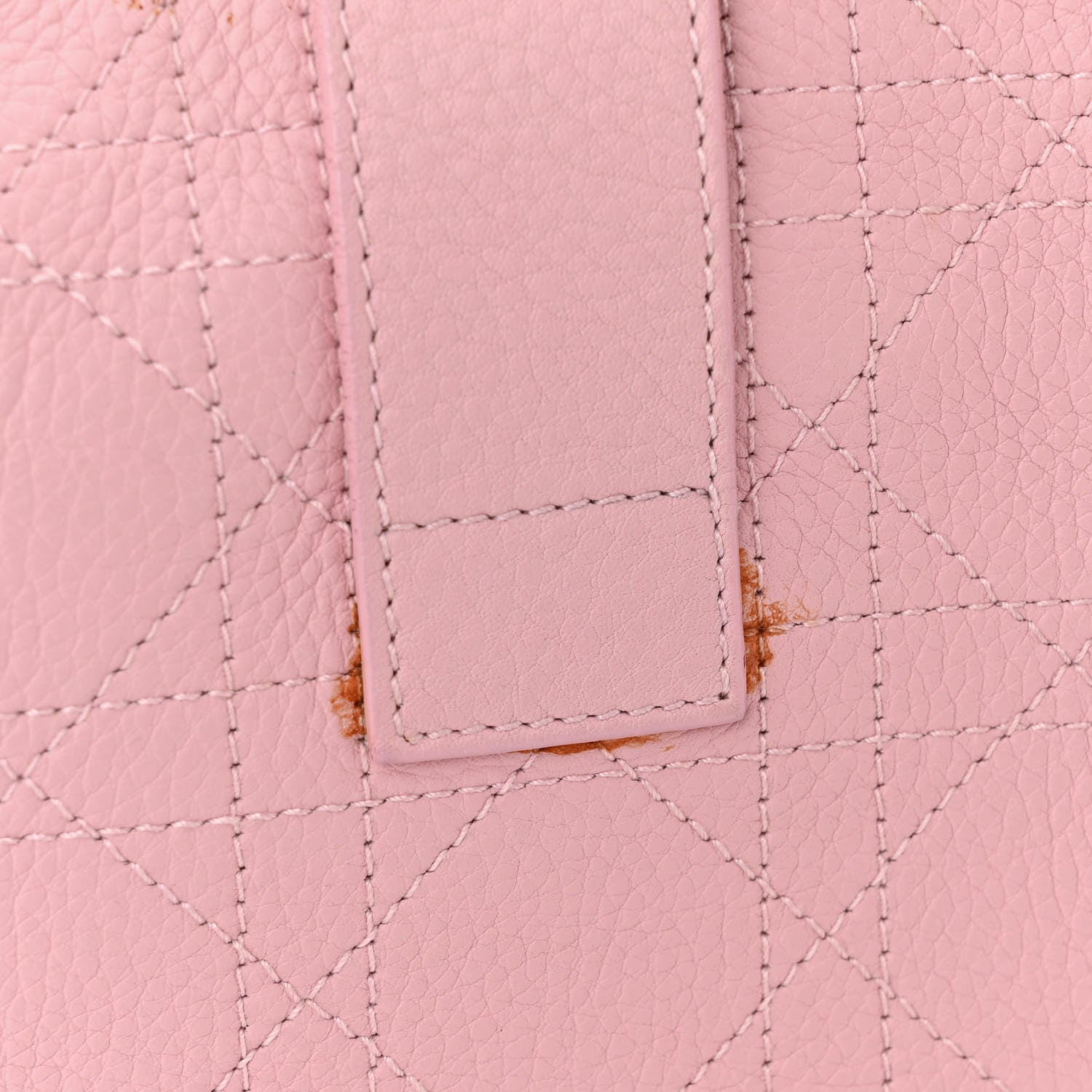 Christian Dior Grained Calfskin Cannage Hobo Pink 15 of 17