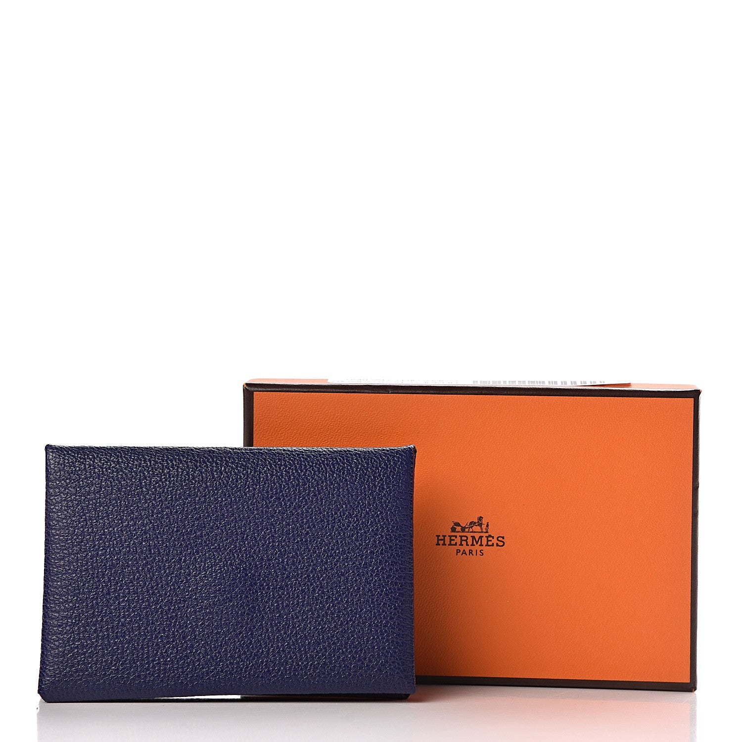 Hermes Chevre Mysore Calvi Card Case Bleu Encre 8 of 8
