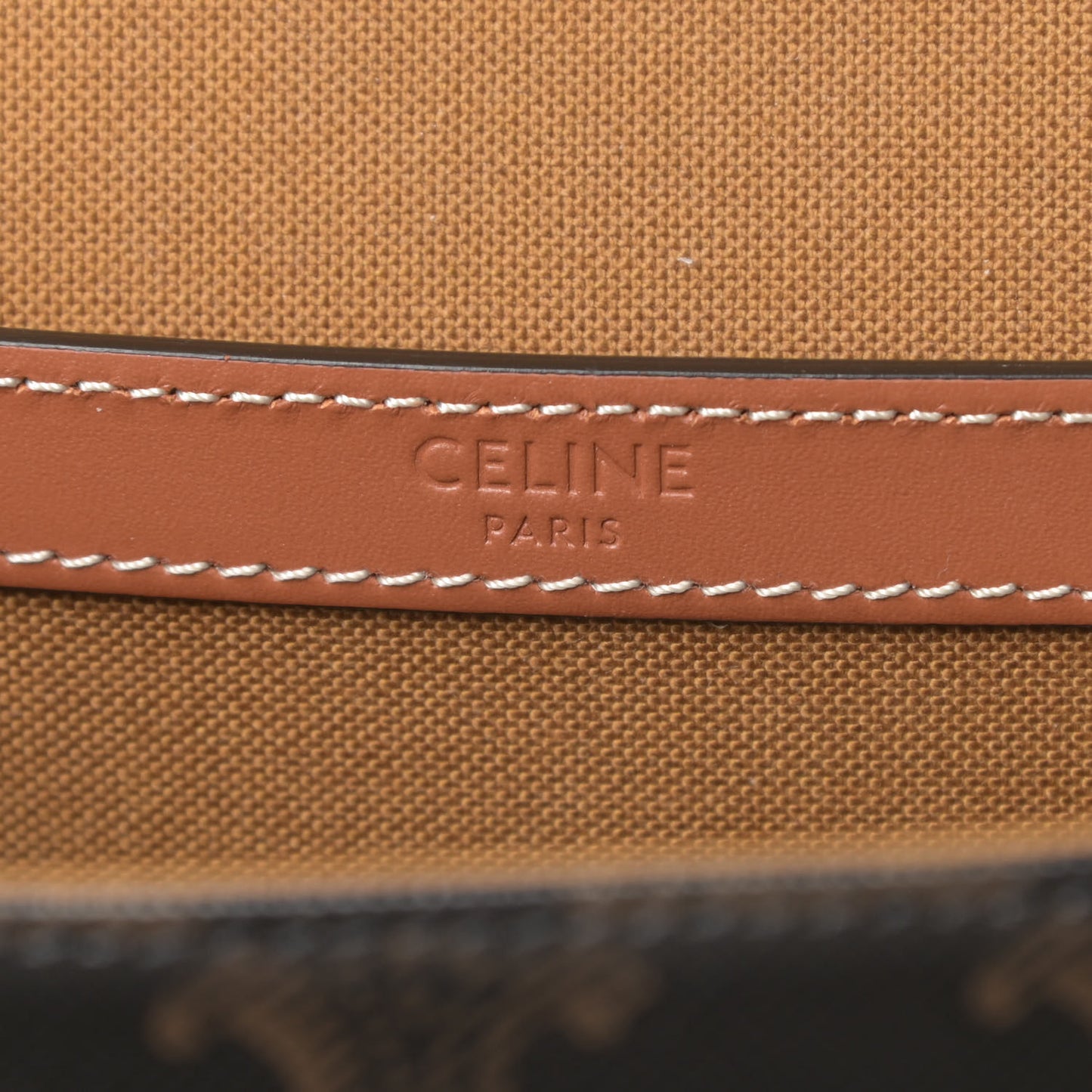 Triomphe Canvas Medium Folco Bag Tan