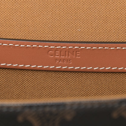 Celine Triomphe Canvas Medium Folco Bag Tan 6 of 11