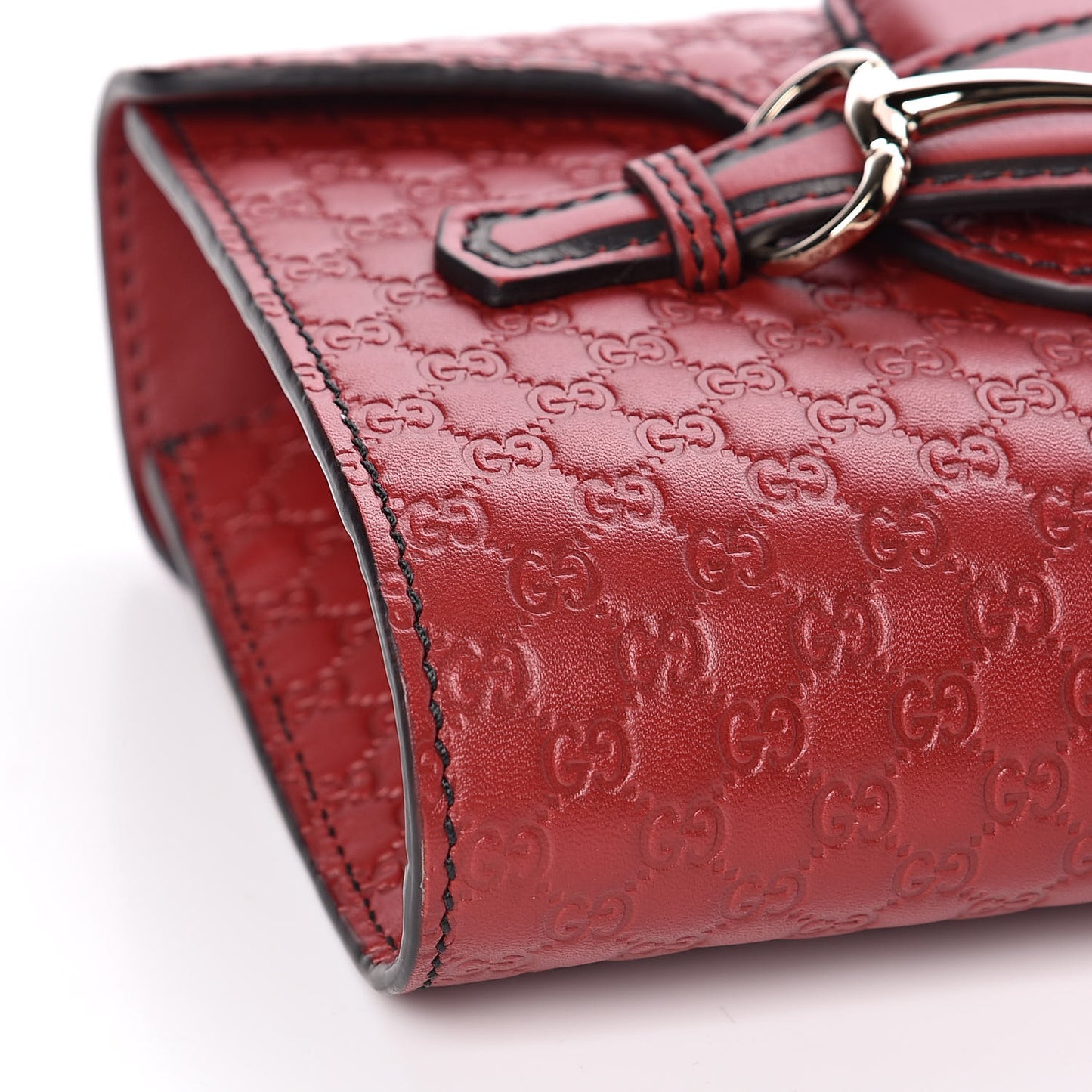 Soft Microguccissima Mini Emily Chain Shoulder Bag Rosso