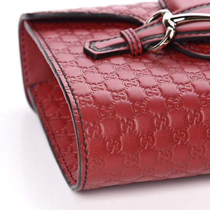 Gucci Soft Microguccissima Mini Emily Chain Shoulder Bag Rosso 8 of 11